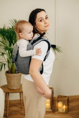 Nosidło Klamrowe Onbuhimo PRO splot jodełkowy (100% bawełna), rozmiar Toddler - MAŁA JODEŁKA OMBRE SZARY