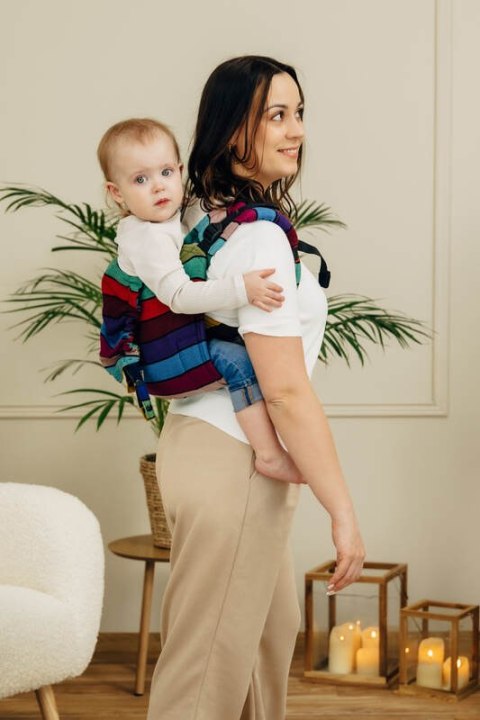 Nosidło Klamrowe Onbuhimo PRO z tkaniny skośno-krzyżowej (100% bawełna), Toddler - KARUZELA BARW