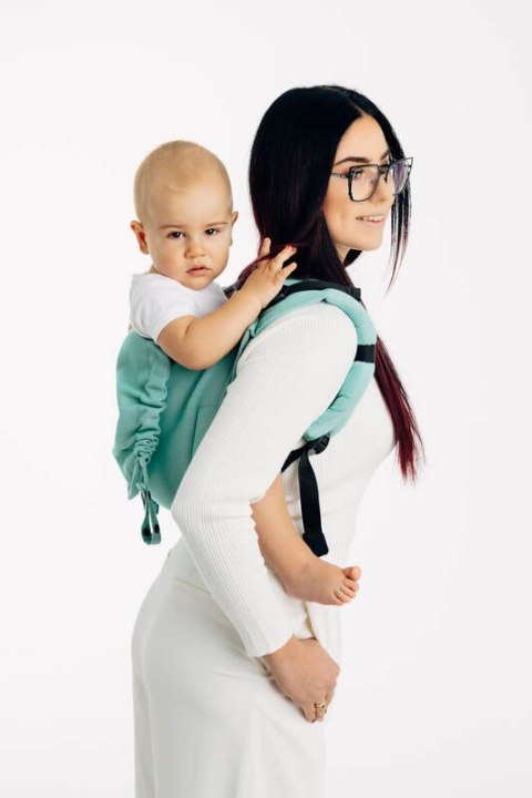 Nosidło Klamrowe Onbuhimo PRO z tkaniny skośno-krzyżowej (100% bawełna), rozmiar Toddler - MATCHA