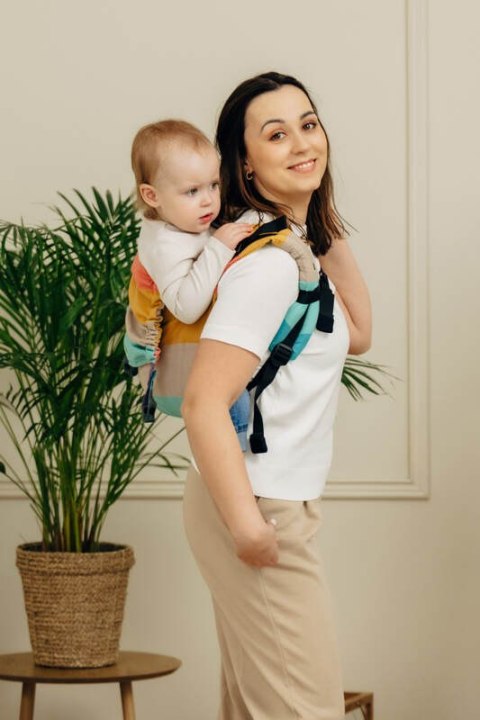 Nosidło Klamrowe Onbuhimo PRO z tkaniny skośno-krzyżowej (100% bawełna), rozmiar Toddler - PASTELS