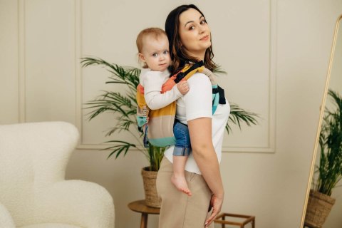 Nosidło Klamrowe Onbuhimo PRO z tkaniny skośno-krzyżowej (100% bawełna), rozmiar Toddler - PASTELS