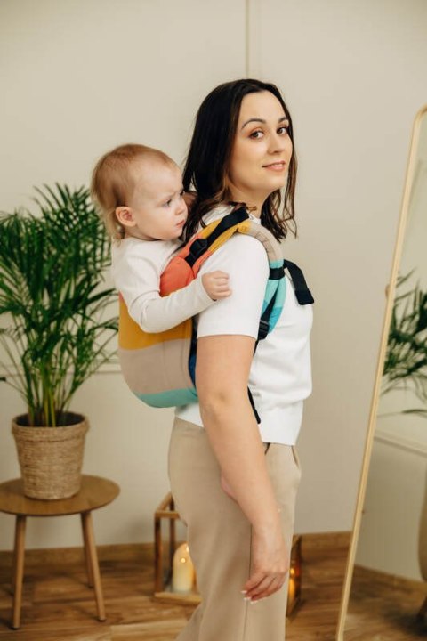 Nosidło Klamrowe Onbuhimo PRO z tkaniny skośno-krzyżowej (100% bawełna), rozmiar Toddler - PASTELS