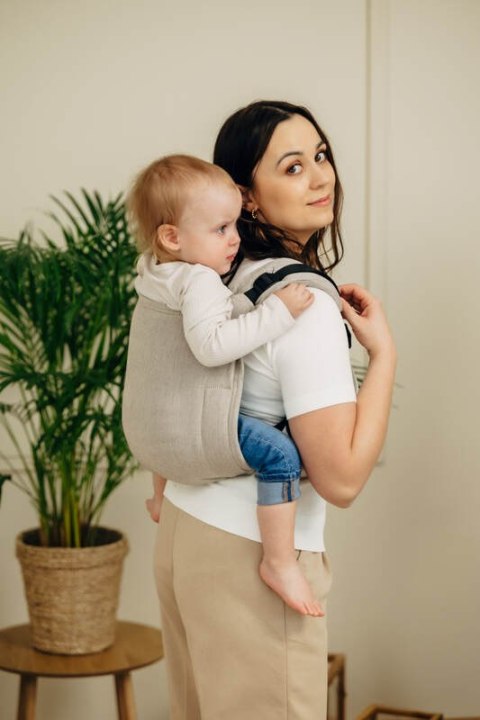 Nosidło Klamrowe Onbuhimo PRO z tkaniny skośno-krzyżowej (100% bawełna), rozmiar Toddler - PEANUT BUTTER