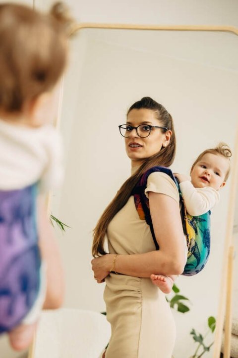 Nosidło Klamrowe Onbuhimo PRO z tkaniny żakardowej (100% bawełna), rozmiar Toddler - PARK JURAJSKI - NOWA ERA
