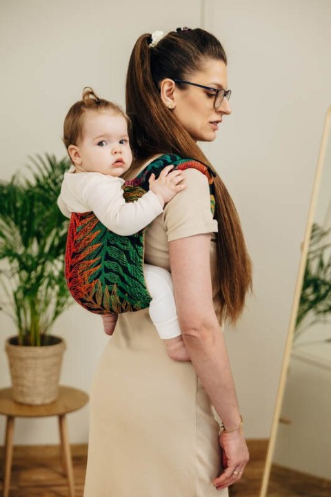 Nosidło Klamrowe Onbuhimo PRO z tkaniny żakardowej (100% bawełna), rozmiar Toddler - RAINFOREST - DIVERSE