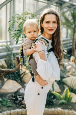 Nosidło Klamrowe Onbuhimo PRO z tkaniny żakardowej (100% bawełna), rozmiar Toddler - RAINFOREST - SELVA
