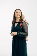 Nosidło Klamrowe Onbuhimo PRO z tkaniny żakardowej (100% bawełna), rozmiar standard - PAWI OGON - HOLIDAY