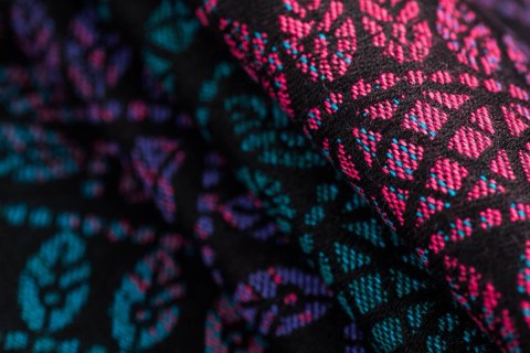 Nosidło Klamrowe Onbuhimo PRO z tkaniny żakardowej (60% bawełna, 28% wełna merino, 8% jedwab, 4% kaszmir), rozmiar Standard - PA