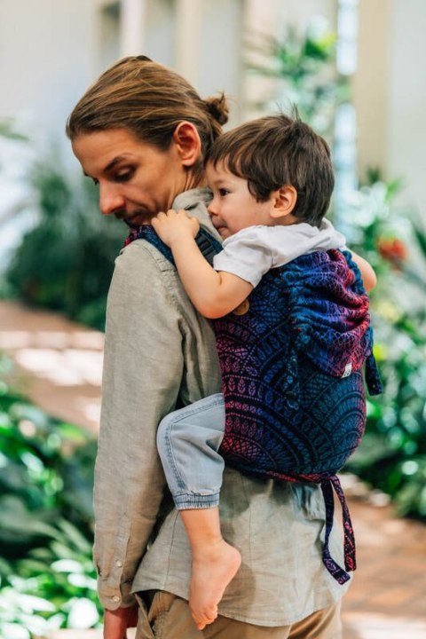 Nosidło Klamrowe Onbuhimo PRO z tkaniny żakardowej (60% bawełna, 28% wełna merino, 8% jedwab, 4% kaszmir), rozmiar Toddler - PAW