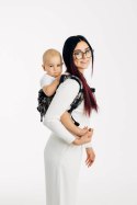 Nosidło Klamrowe Onbuhimo PRO z tkaniny żakardowej (65% Bawełna 35% Jedwab), rozmiar Toddler - KRÓLOWA NOCY - PAMINA