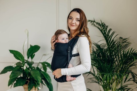 Moje Pierwsze Nosidełko LennyLight, splot jodełkowy, 100% bawełna , rozmiar standard - MAŁA JODEŁKA CZARNY HEBAN