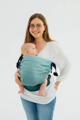 Nosidełko LennyHip (1/2 Nosidełka LennyTwin), splot jodełkowy, 100% bawełna , rozmiar standard - MAŁA JODEŁKA OMBRE ZIELEŃ