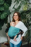 Nosidełko LennyHip (1/2 Nosidełka LennyTwin), splot jodełkowy, 100% bawełna , rozmiar standard - MAŁA JODEŁKA OMBRE ZIELEŃ