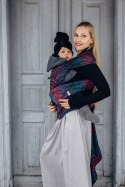 Nosidełko LennyHybrid Half Buckle, splot żakardowy, 60% bawełna, 28% wełna merino, 8% jedwab, 4% kaszmir , rozmiar standard - PA