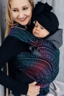 Nosidełko LennyHybrid Half Buckle, splot żakardowy, 60% bawełna, 28% wełna merino, 8% jedwab, 4% kaszmir , rozmiar standard - PA
