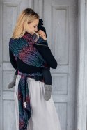 Nosidełko LennyHybrid Half Buckle, splot żakardowy, 60% bawełna, 28% wełna merino, 8% jedwab, 4% kaszmir , rozmiar standard - PA