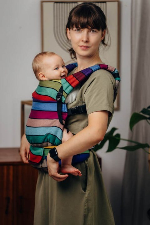 Nosidełko LennyLight z tkaniny skośno-krzyżowej, 100% bawełna , rozmiar standard - KARUZELA BARW