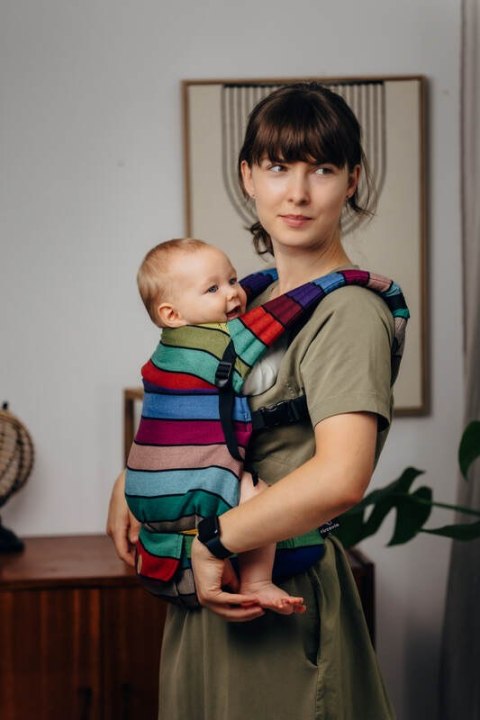 Nosidełko LennyLight z tkaniny skośno-krzyżowej, 100% bawełna , rozmiar standard - KARUZELA BARW
