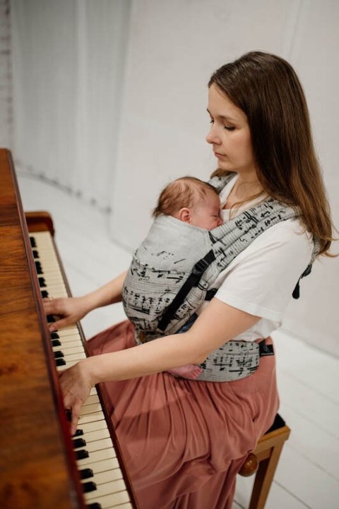 Nosidełko LennyLight z tkaniny żakardowej 100% bawełna , rozmiar standard - MELODY - POLONAISE