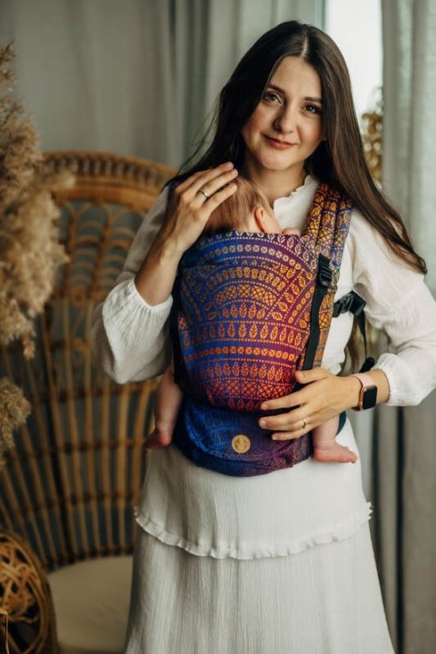 Nosidełko LennyLight z tkaniny żakardowej 100% bawełna , rozmiar standard - PAWI OGON - BOLERO