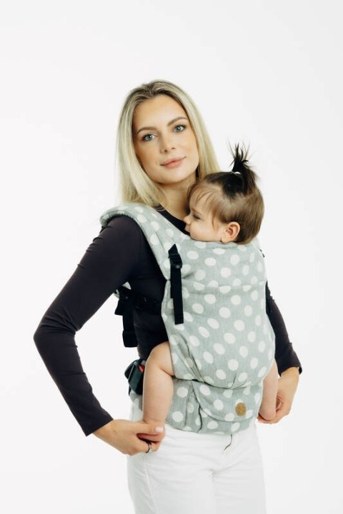 Nosidełko LennyLight z tkaniny żakardowej 100% bawełna , rozmiar standard - POLKA DOTS - PLOP