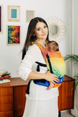 Nosidełko LennyLight z tkaniny żakardowej 100% bawełna , rozmiar standard - TĘCZOWY LOTOS