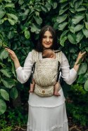 Nosidełko LennyLight z tkaniny żakardowej 50% bawełna, 50% wiskoza bambusowa , rozmiar standard - INFINITY - GOLDEN HOUR