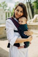 Nosidełko LennyLight z tkaniny żakardowej 60% bawełna, 28% wełna merino, 8% jedwab, 4% kaszmir , rozmiar standard, PAWI OGON - C