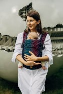 Nosidełko LennyLight z tkaniny żakardowej 60% bawełna, 28% wełna merino, 8% jedwab, 4% kaszmir , rozmiar standard, PAWI OGON - C