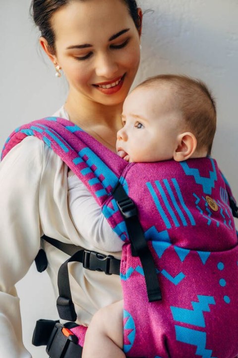Nosidełko LennyLight z tkaniny żakardowej, rozmiar standard (56% wełna merino, 27% bawełna czesana, 17% jedwab noil) - EKSPERYME