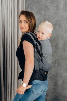 Nosidełko LennyPreschool, splot jodełkowy, 100% bawełna, rozmiar preschool - MAŁA JODEŁKA OMBRE SZARY
