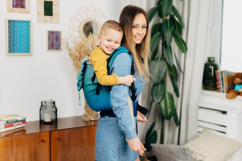 Nosidełko LennyPreschool z tkaniny skośno-krzyżowej 100% bawełna, rozmiar preschool - AIRGLOW