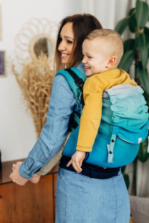 Nosidełko LennyPreschool z tkaniny skośno-krzyżowej 100% bawełna, rozmiar preschool - AIRGLOW