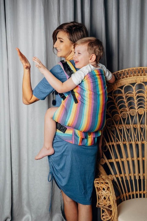 Nosidełko LennyPreschool z tkaniny skośno-krzyzowej 100% bawełna, rozmiar preschool - LUNA
