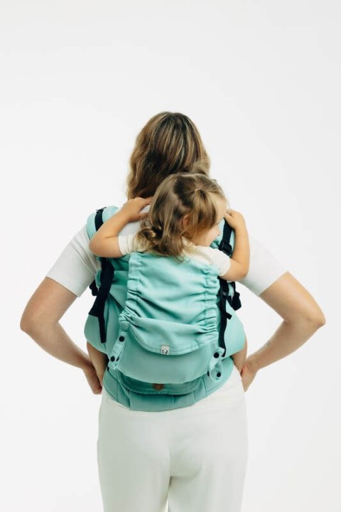 Nosidełko LennyPreschool z tkaniny skośno-krzyżowej 100% bawełna, rozmiar preschool - MATCHA