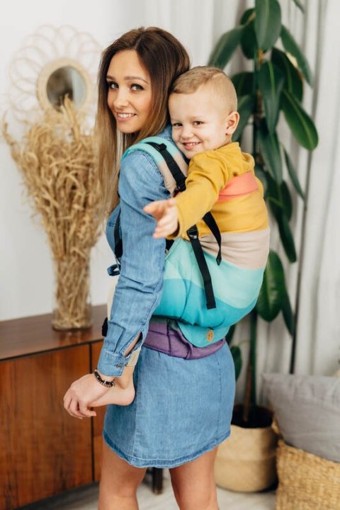 Nosidełko LennyPreschool z tkaniny skośno-krzyżowej 100% bawełna, rozmiar preschool - PASTELS