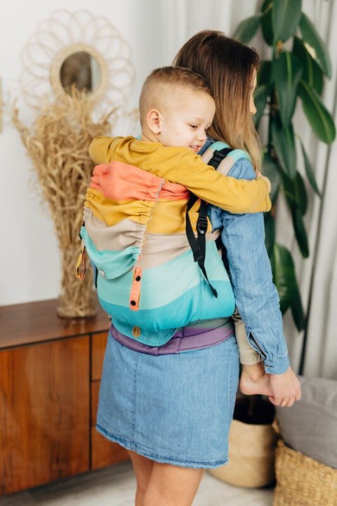 Nosidełko LennyPreschool z tkaniny skośno-krzyżowej 100% bawełna, rozmiar preschool - PASTELS