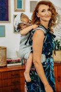 Nosidełko LennyPreschool z tkaniny skośno-krzyżowej (58% bawełna, 42% len), rozmiar preschool - COAST
