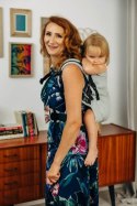 Nosidełko LennyPreschool z tkaniny skośno-krzyżowej (58% bawełna, 42% len), rozmiar preschool - COAST