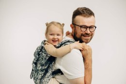 Nosidełko LennyPreschool z tkaniny żakardowej 100% bawełna, rozmiar preschool - CLOCKWORK - FIX IT