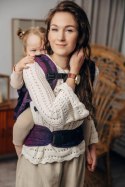 Nosidełko LennyPreschool z tkaniny żakardowej 100% bawełna, rozmiar preschool - DZIKIE WINO - BOUQUET