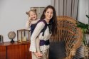 Nosidełko LennyPreschool z tkaniny żakardowej 100% bawełna, rozmiar preschool - DZIKIE WINO - BOUQUET