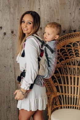 Nosidełko LennyPreschool z tkaniny żakardowej 100% bawełna, rozmiar preschool - DZIKIE WINO - VINEYARD