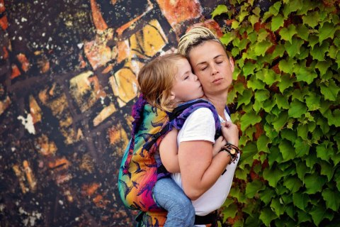 Nosidełko LennyPreschool z tkaniny żakardowej 100% bawełna, rozmiar preschool - PARK JURAJSKI - NOWA ERA