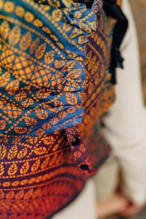 Nosidełko LennyPreschool z tkaniny żakardowej 100% bawełna, rozmiar preschool - PAWI OGON - BOLERO