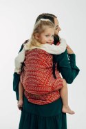 Nosidełko LennyPreschool z tkaniny żakardowej 100% bawełna, rozmiar preschool - PAWI OGON - HOLIDAY