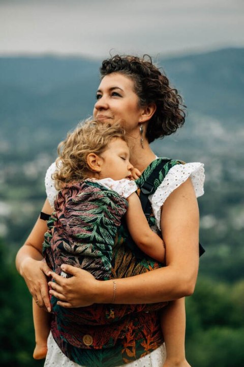 Nosidełko LennyPreschool z tkaniny żakardowej 100% bawełna, rozmiar preschool - RAINFOREST - DIVERSE