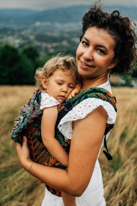 Nosidełko LennyPreschool z tkaniny żakardowej 100% bawełna, rozmiar preschool - RAINFOREST - DIVERSE