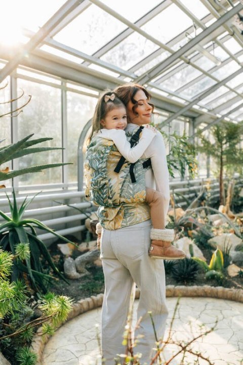 Nosidełko LennyPreschool z tkaniny żakardowej 100% bawełna, rozmiar preschool - RAINFOREST - SELVA
