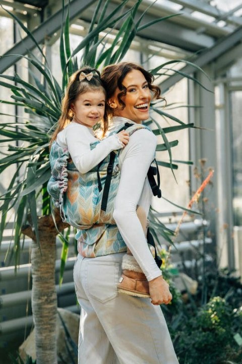 Nosidełko LennyPreschool z tkaniny żakardowej 100% bawełna, rozmiar preschool - ZAPLĄTANI - PLAIT